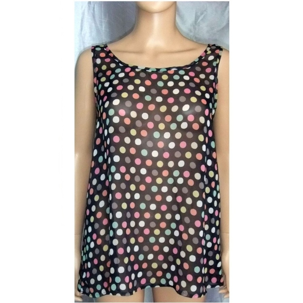 Polka Dot Chiffon Top by XXI, Size S
